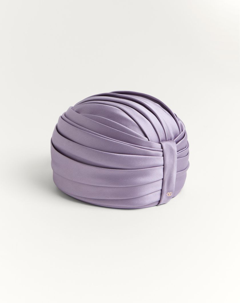 Valentino Handbags Turbante Rigido In Seta per Donna in Lilla | Valentino IT Hotsell