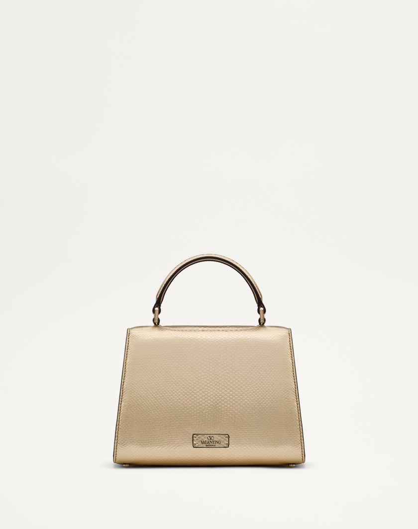 Valentino Handbags Borsa A Mano Piccola Valentino Garavani Vsling In Karung Metallizzato per Donna in Platino/beige/crystal Gold | Valentino IT Vendite Flash