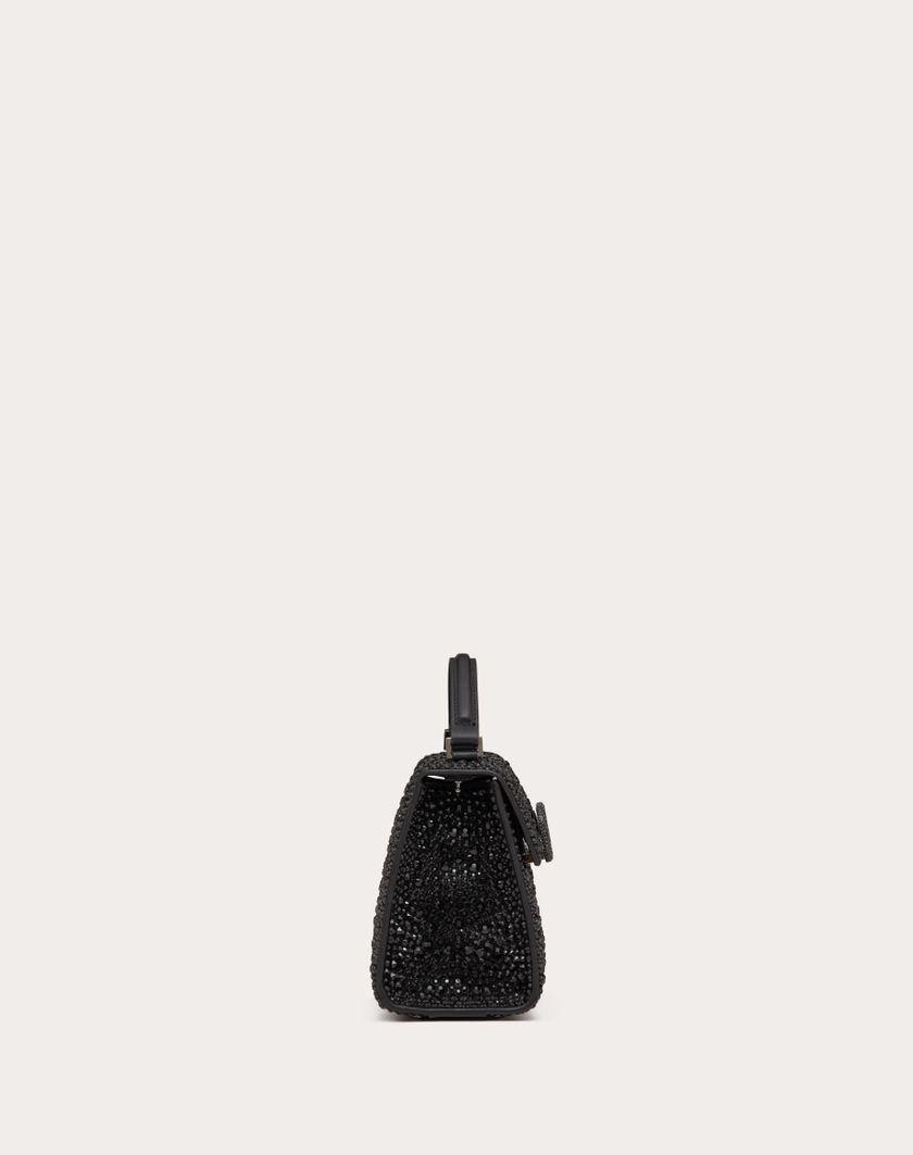 Valentino Handbags Borsa A Mano Mini Vsling Con Ricamo Sparkling per Donna in Jet | Valentino IT Negozio