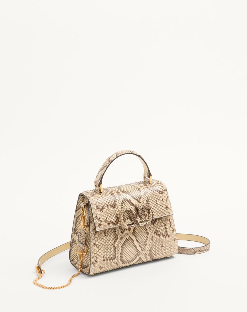 Valentino Handbags Borsa A Mano Piccola Valentino Garavani Vsling In Pitone per Donna in Avorio | Valentino IT Moda