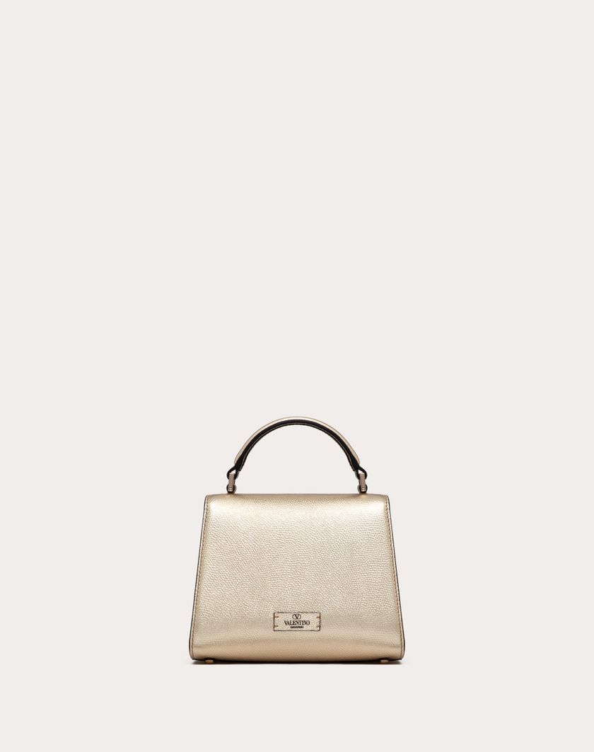 Valentino Handbags Borsa A Mano Mini Vsling In Vitello Granato Metallizzato per Donna in Platino/crystal | Valentino IT Qualità