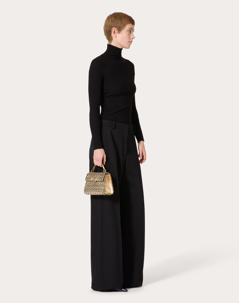 Valentino Handbags Borsa A Mano Mini Valentino Garavani Vsling Intrecciata per Donna in Oro/crystal | Valentino IT Spedizione Gratuita