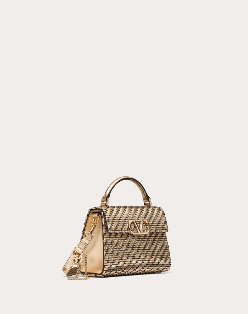 Valentino Handbags Borsa A Mano Mini Valentino Garavani Vsling Intrecciata per Donna in Oro/crystal | Valentino IT Spedizione Gratuita
