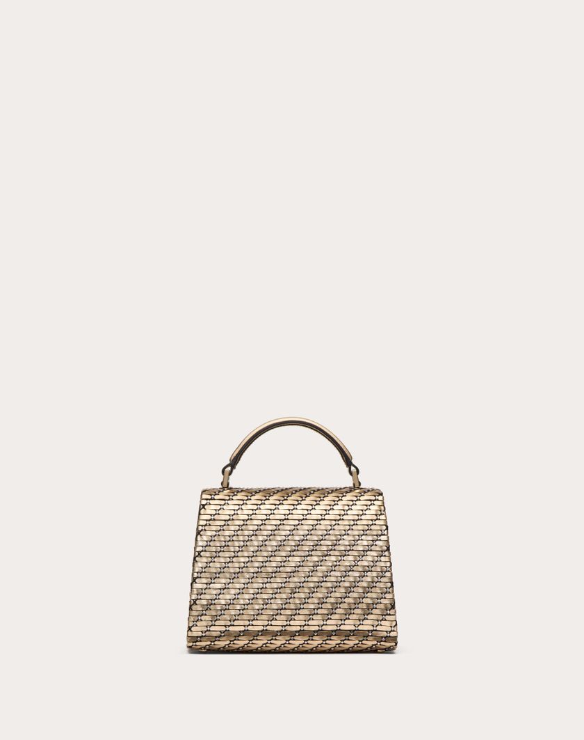 Valentino Handbags Borsa A Mano Mini Valentino Garavani Vsling Intrecciata per Donna in Oro/crystal | Valentino IT Spedizione Gratuita