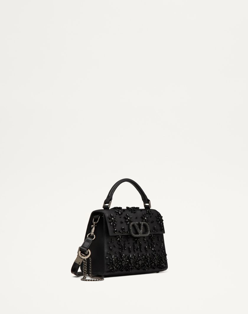 Valentino Handbags Borsa A Mano Mini Valentino Garavani Vsling Ricamata per Donna in Crystal/rose Cannelle | Valentino IT Qualità Garantita