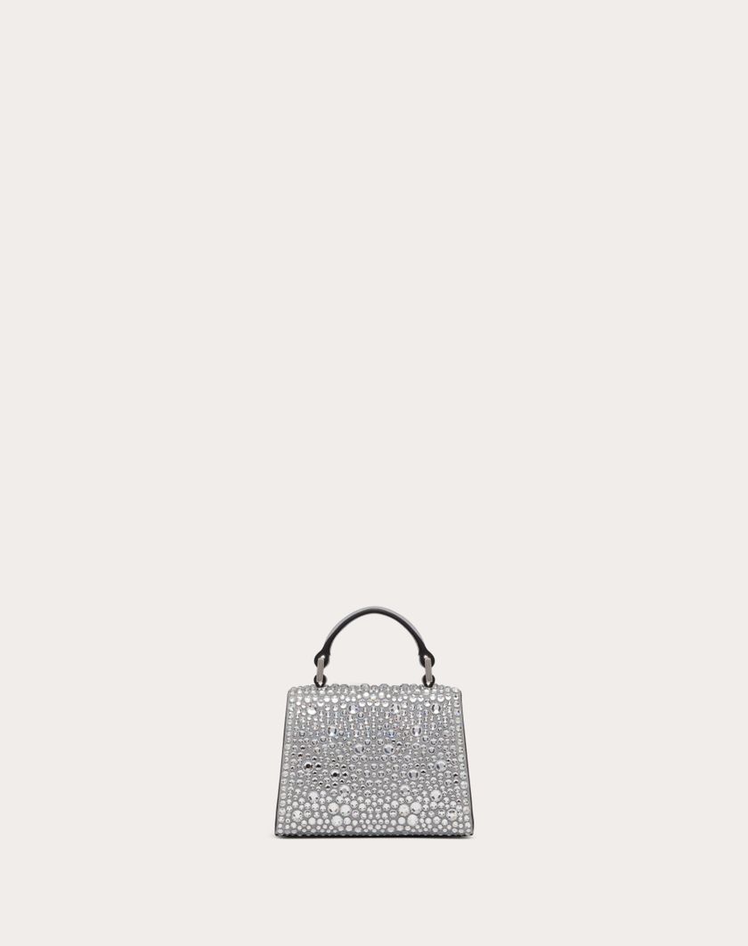 Valentino Handbags Borsa A Mano Micro Vsling Ricamata per Donna in Grigio/crystal | Valentino IT Promozione Limitata