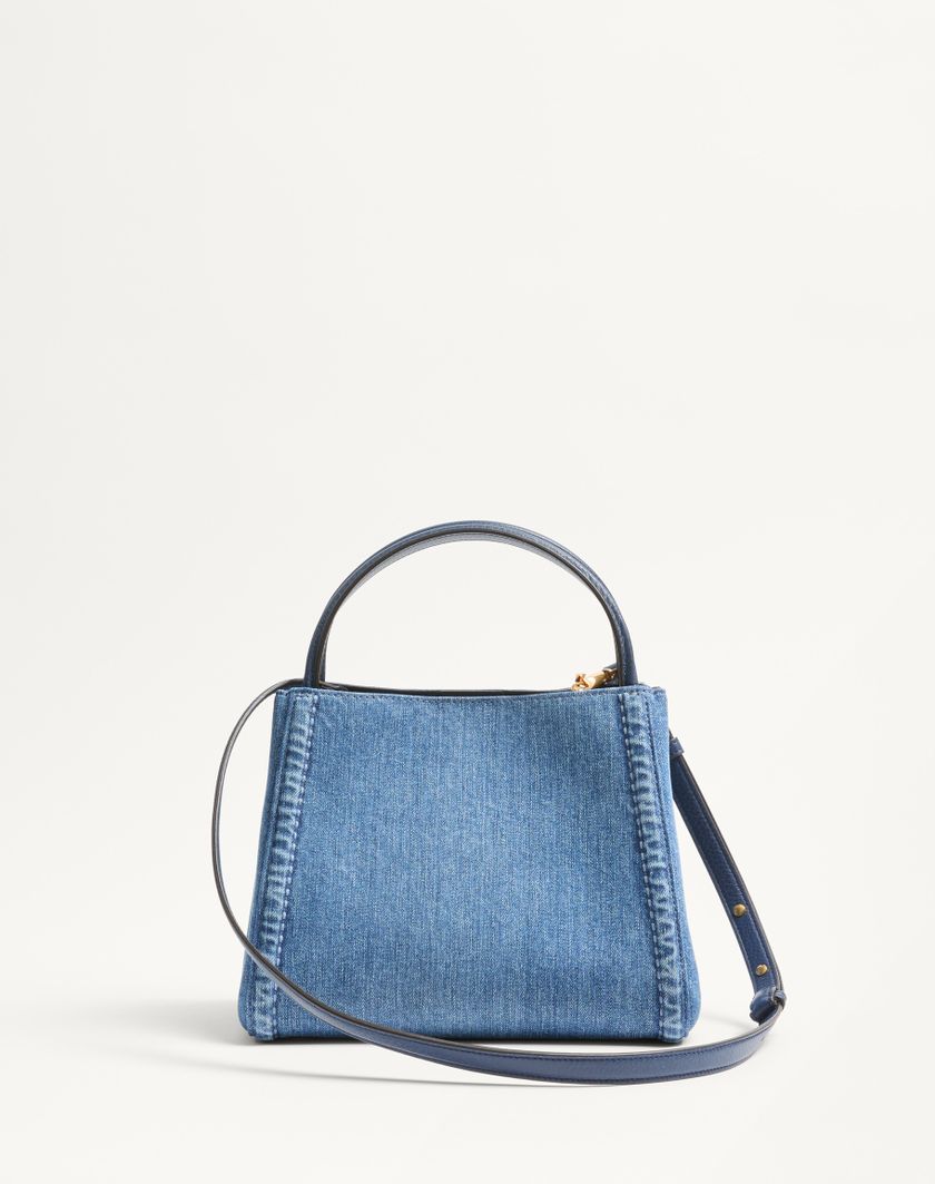 Valentino Handbags Borsa A Mano Media Valentino Garavani Alltime In Denim Con Tracolla Nastro Ricamato per Donna in Denim/worker/multicolor | Valentino IT Fino Al -60%