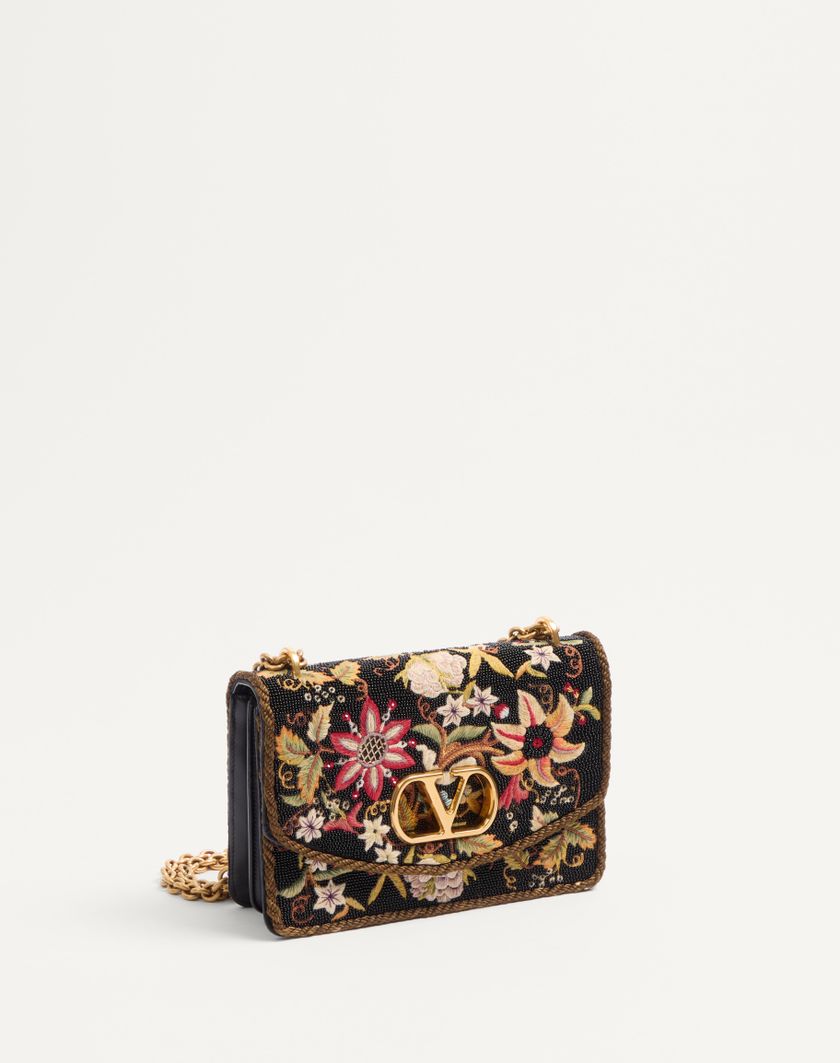Valentino Handbags Borsa A Spalla Valentino Garavani Vain Ricamata per Donna in Multicolor/nero | Valentino IT Economico