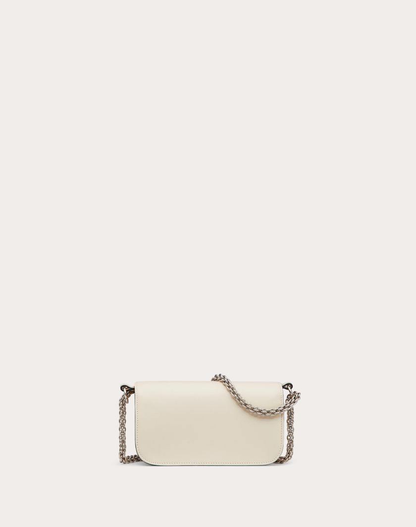 Valentino Handbags Borsa Piccola A Spalla Valentino Garavani Locò Con Logo Gioiello per Donna in Light Ivory | Valentino IT Vendita Calda