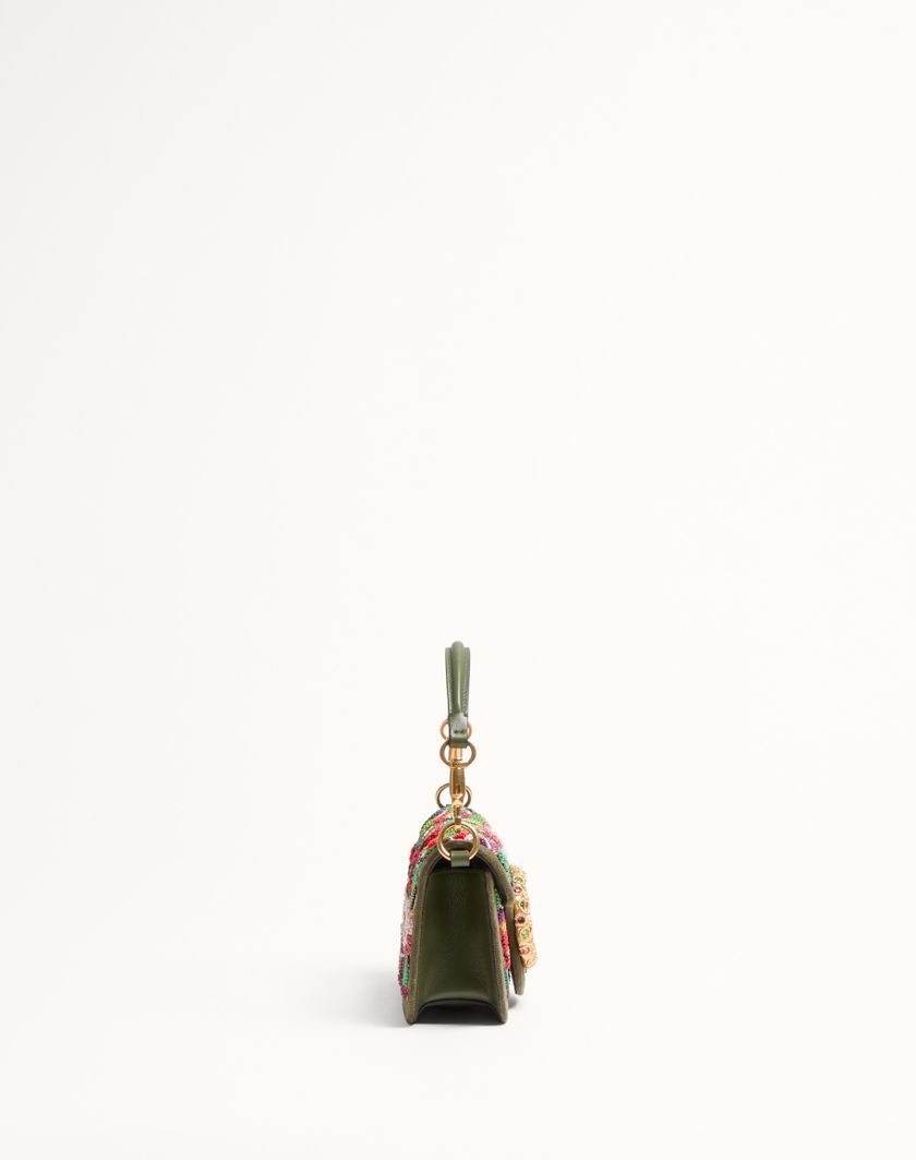 Valentino Handbags Borsa Piccola A Spalla Valentino Garavani Locò Ricamata Con Logo Gioiello per Donna in Naturale/multicolor | Valentino IT Negozio