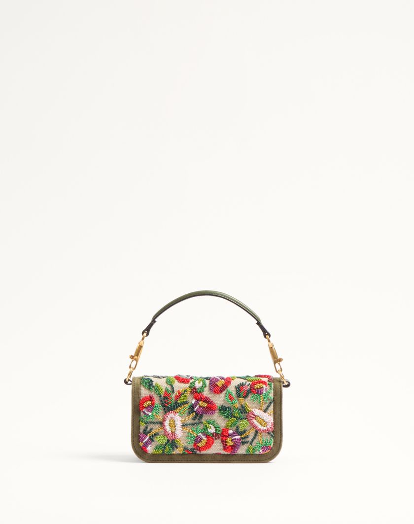 Valentino Handbags Borsa Piccola A Spalla Valentino Garavani Locò Ricamata Con Logo Gioiello per Donna in Naturale/multicolor | Valentino IT Negozio