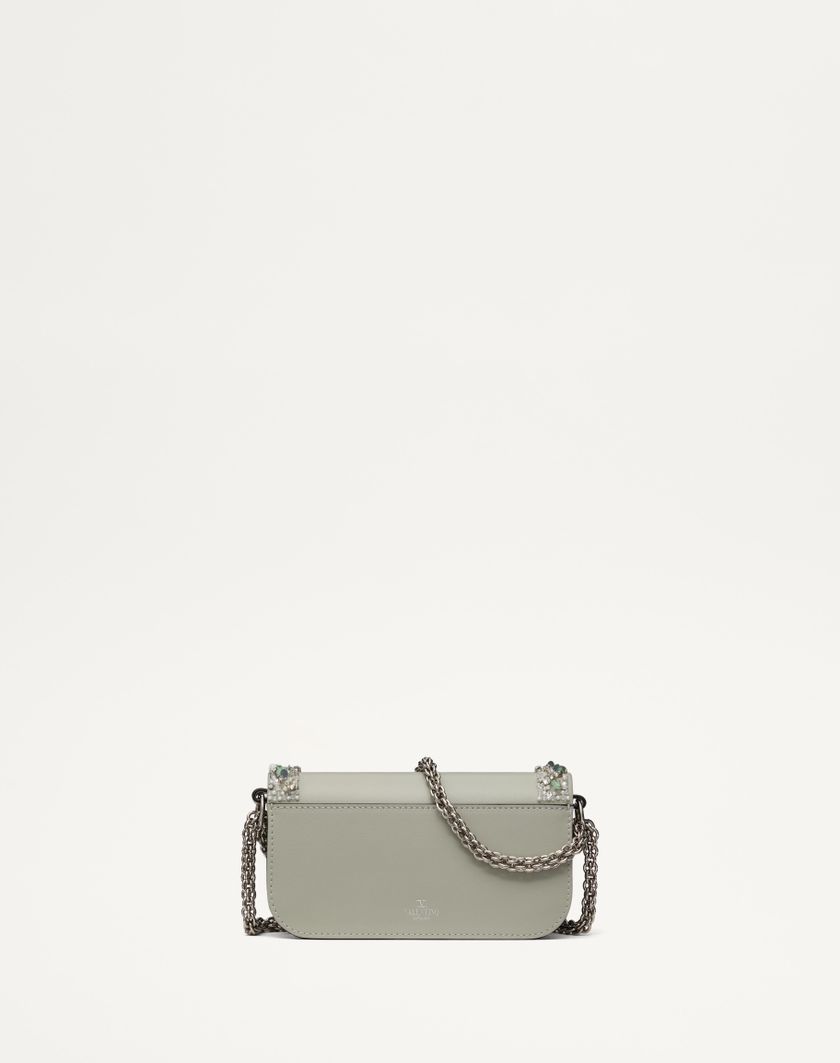 Valentino Handbags Borsa Piccola A Spalla Valentino Garavani Locò Ricamata per Donna in Crystal/grigio | Valentino IT 2025