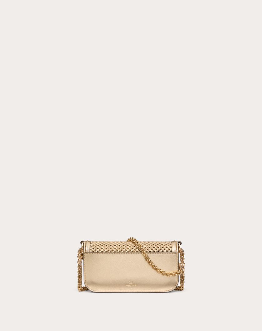 Valentino Handbags Borsa Piccola A Spalla Valentino Garavani Locò In Pelle Intrecciata Metallizzata per Donna in Oro | Valentino IT Pezzi Unici