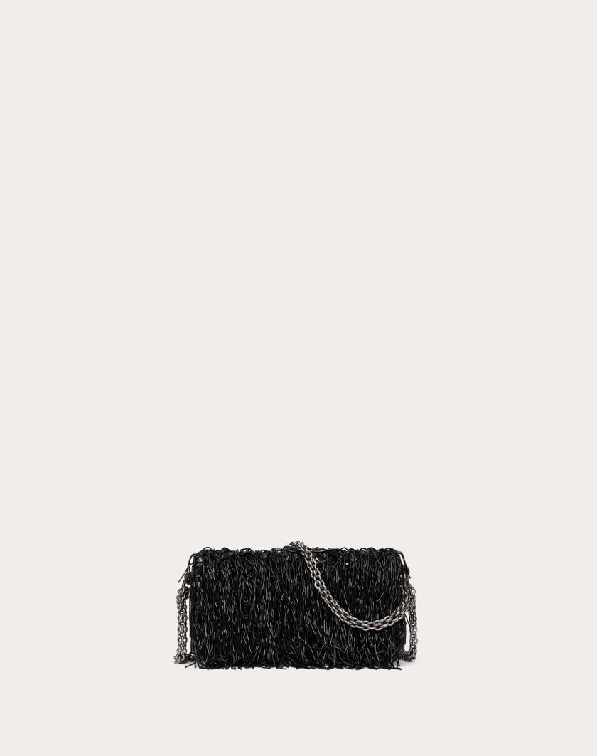 Valentino Handbags Borsa Piccola A Spalla Valentino Garavani Locò Ricamata per Donna in Nero | Valentino IT Qualità Garantita