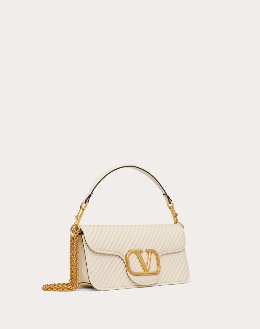 Valentino Handbags Borsa A Spalla Valentino Garavani Locò In Nappa Plissettata per Donna in Nero | Valentino IT Shopping Online
