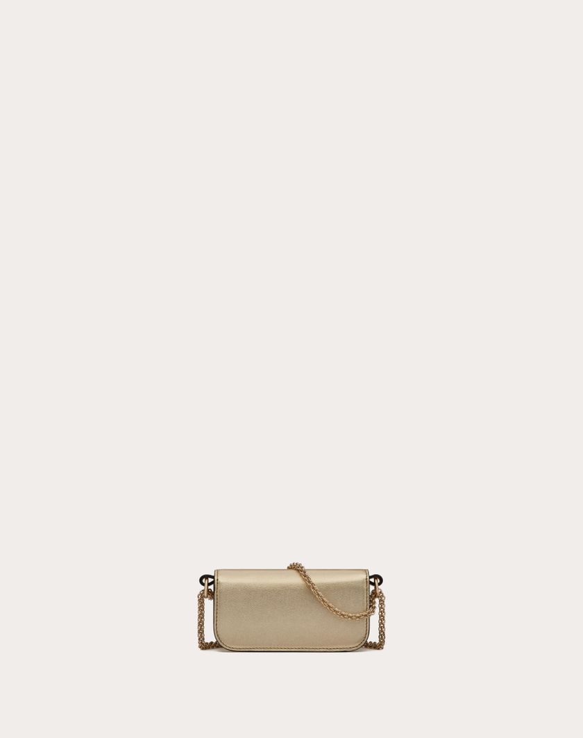 Valentino Handbags Borsa Micro Con Catena Valentino Garavani Locò Con Logo Gioiello per Donna in Platino/crystal | Valentino IT Presa