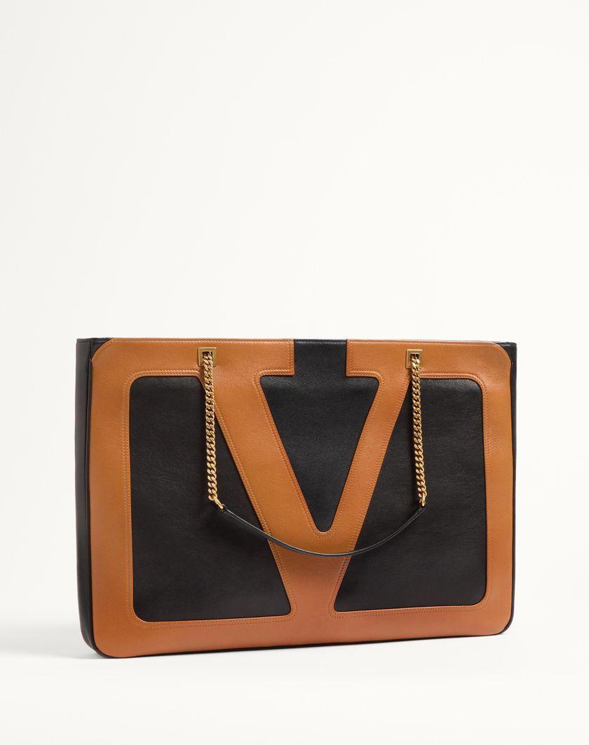 Valentino Handbags Borsa Shopping Grande Valentino Garavani Viva Superstar In Nappa per Uomo in Nero/spezia | Valentino IT In Vendita