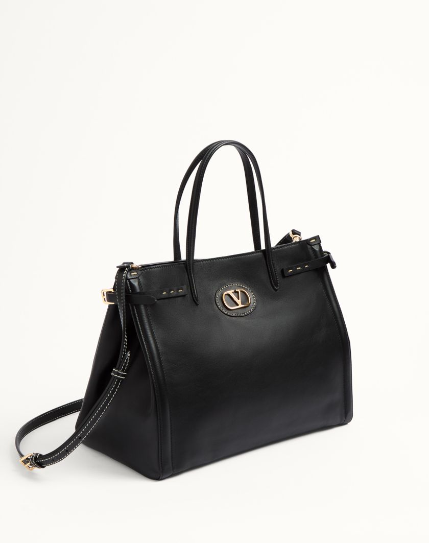 Valentino Handbags Borsa Shopping Media Valentino Garavani Antibes In Vitello per Donna in Nero | Valentino IT Hotsell