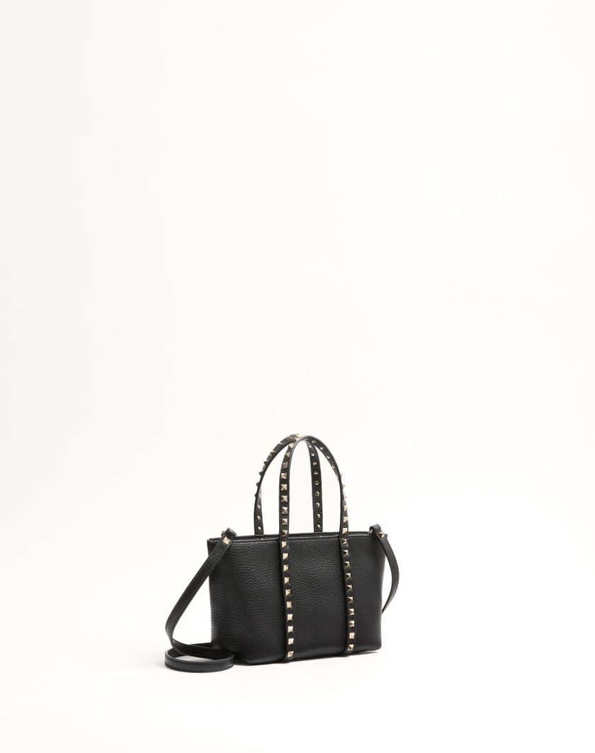 Valentino Handbags Borsa Shopping Piccola Valentino Garavani Rockstud In Vitello Granato per Donna in Light Ivory | Valentino IT Vendita Calda