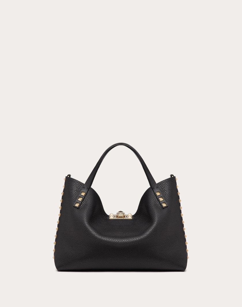 Valentino Handbags Borsa Piccola Rockstud In Vitello Granato Con Fodera A Contrasto per Donna in Nero/rose Quartz | Valentino IT I Più Venduti