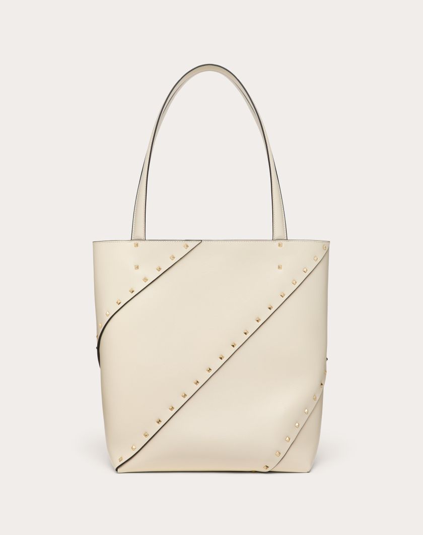 Valentino Handbags Borsa Shopping Valentino Garavani Valentino Garavani Rockstud Wispy In Vitello per Donna in Avorio | Valentino IT 2025