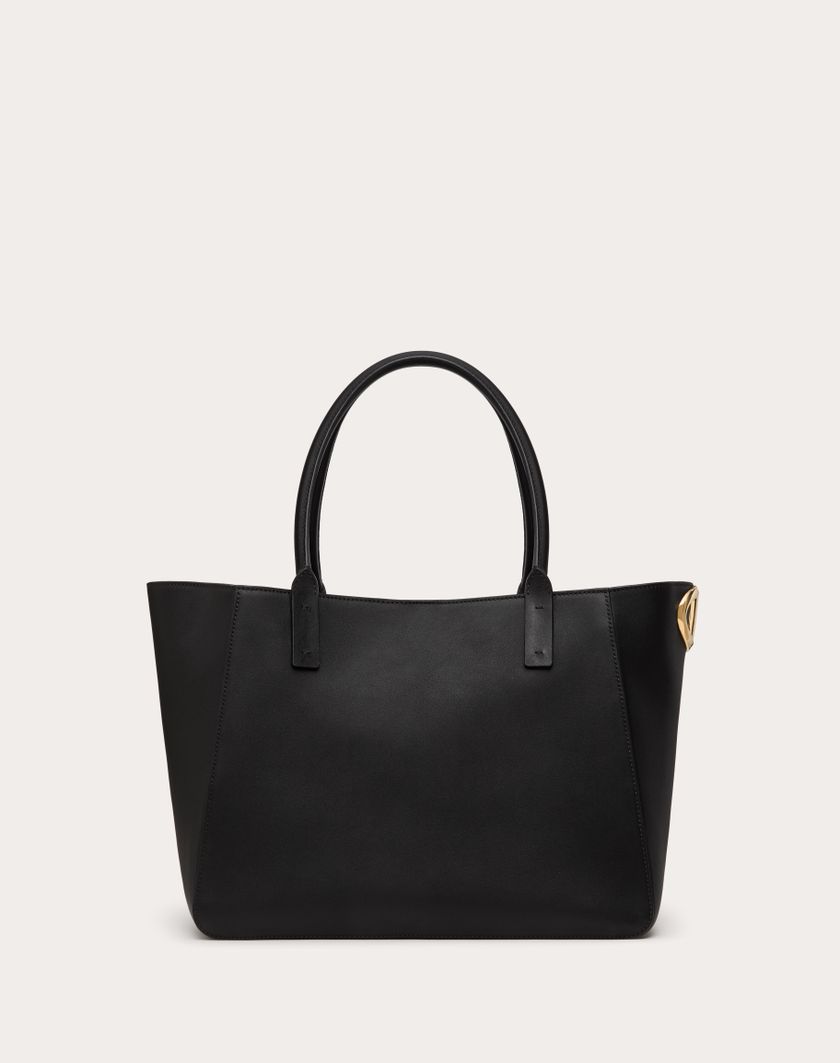 Valentino Handbags Borsa Shopping Vlogo Side In Vitello Nappato per Donna in Nero | Valentino IT Qualità