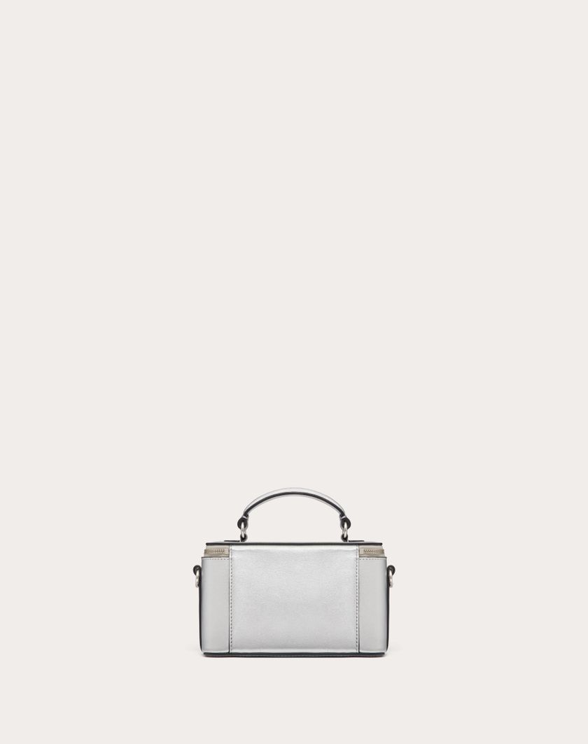 Valentino Handbags Mini Borsa A Mano Locò In Vitello Metallizzato per Donna in Argento | Valentino IT Spedizione Gratuita