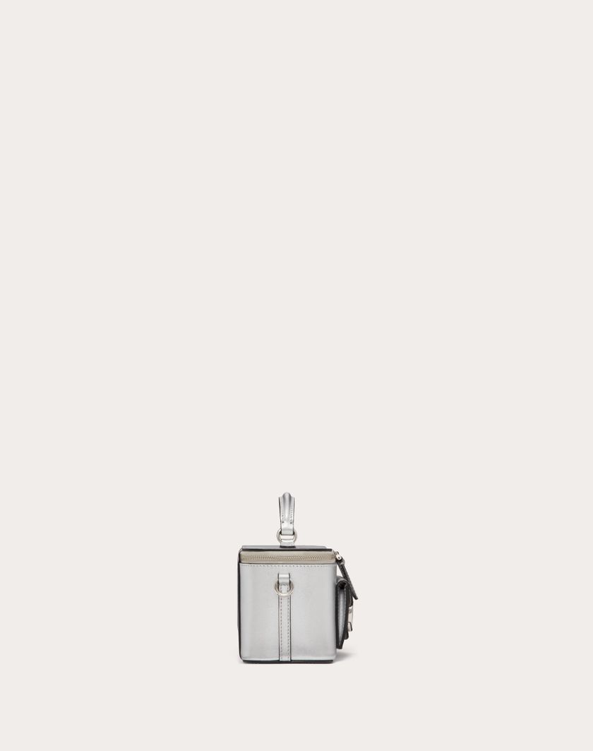Valentino Handbags Mini Borsa A Mano Locò In Vitello Metallizzato per Donna in Argento | Valentino IT Spedizione Gratuita