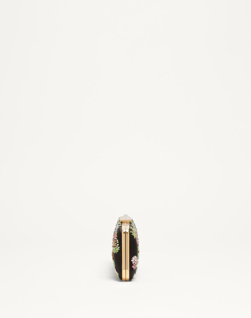 Valentino Handbags Minaudiere Carry Secrets Raso Con Ricamo Floreale per Donna in Beige | Valentino IT Pezzi Unici