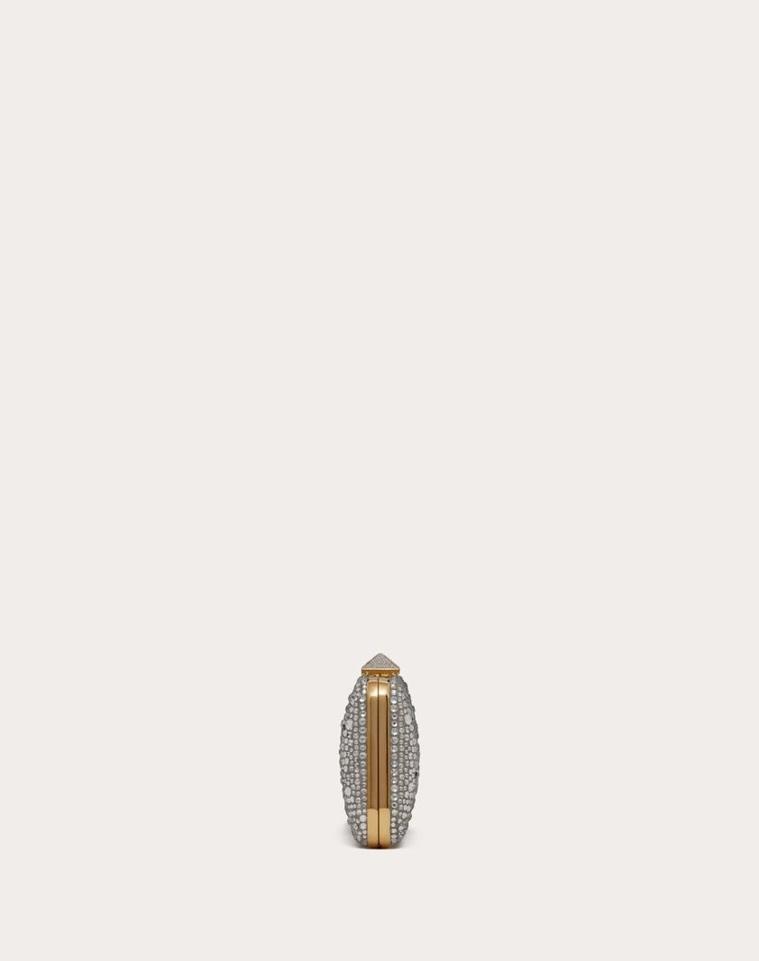 Valentino Handbags Minaudiere Carry Secrets Con Strass per Donna in Crystal | Valentino IT Negozi Online