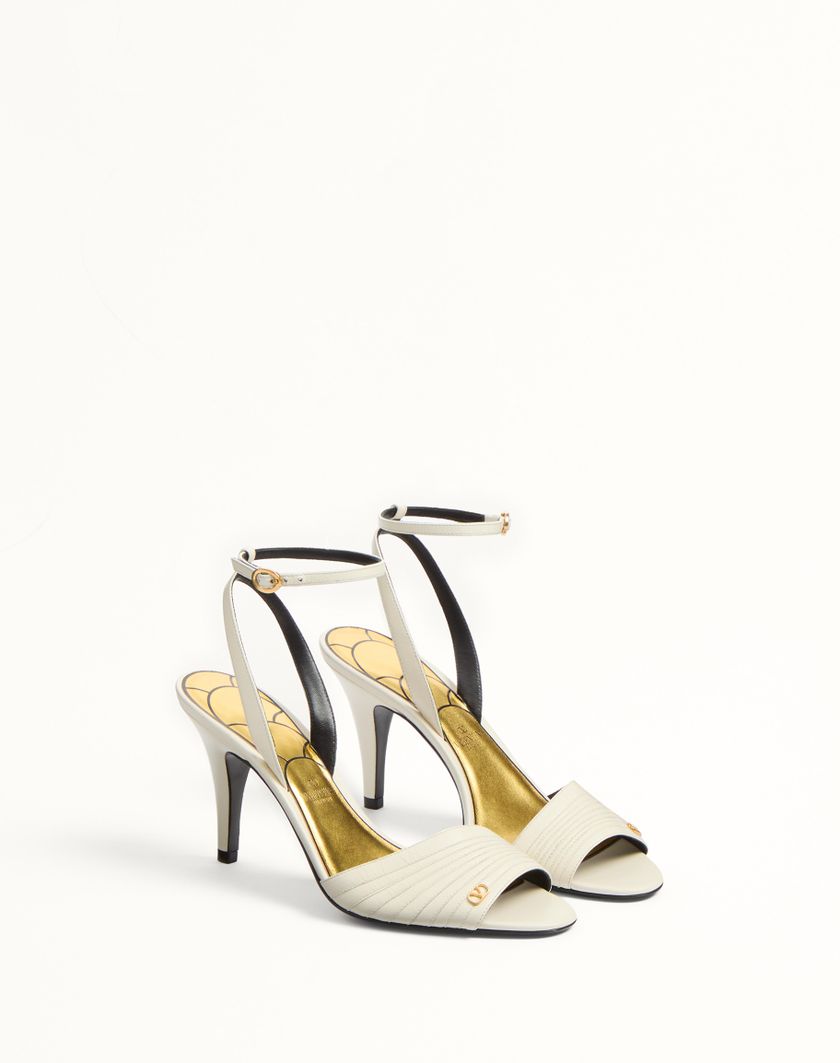 Valentino Handbags Sandalo Ladycrush In Capretto 85mm per Donna in Avorio | Valentino IT Presa