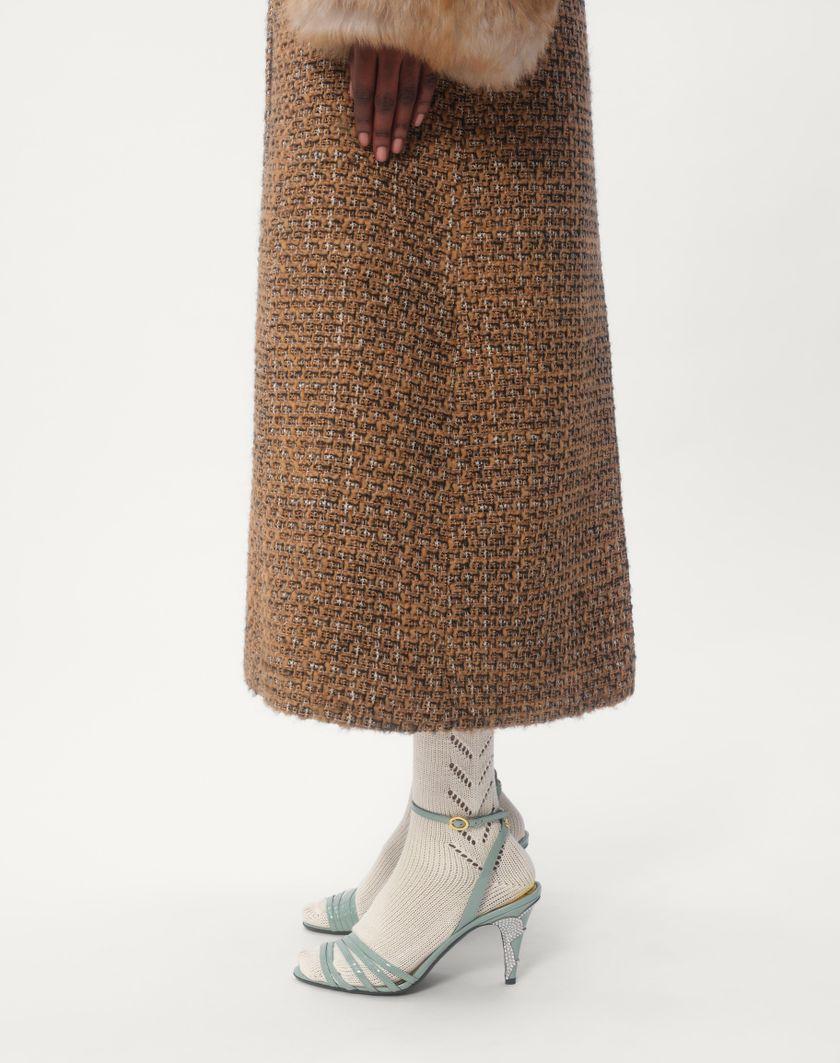Valentino Handbags Cappotto In Fantasy Tweed per Donna in Marrone/multicolor | Valentino IT Sconto