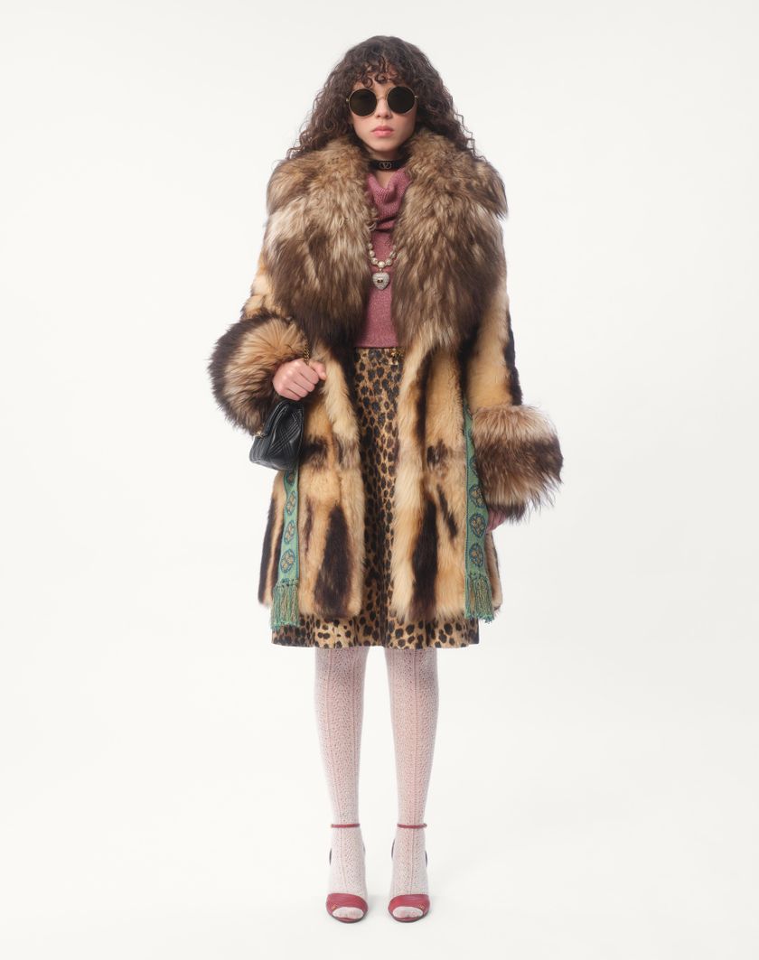 Valentino Handbags Cappotto In Shearling per Donna in Beige/marrone | Valentino IT Vendita Economica
