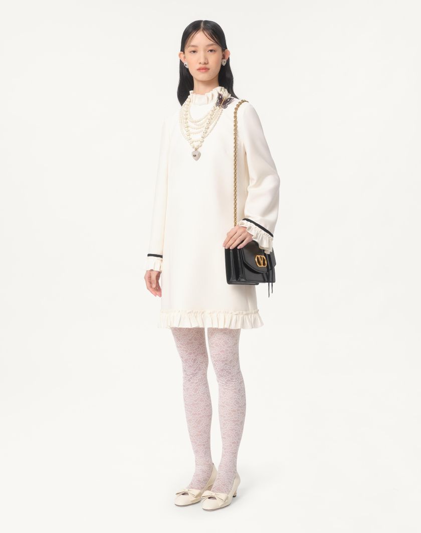 Valentino Handbags Abito Corto In Crepe Couture per Donna in Rosa | Valentino IT 2025