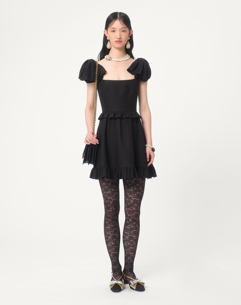 Valentino Handbags Abito Corto In Crepe Couture per Donna in Nero | Valentino IT Italia