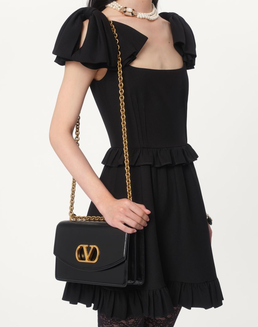 Valentino Handbags Abito Corto In Crepe Couture per Donna in Nero | Valentino IT Italia