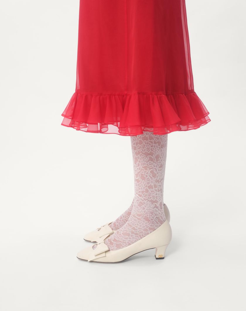 Valentino Handbags Abito Midi In Organza per Donna in Rosso | Valentino IT Nuovo