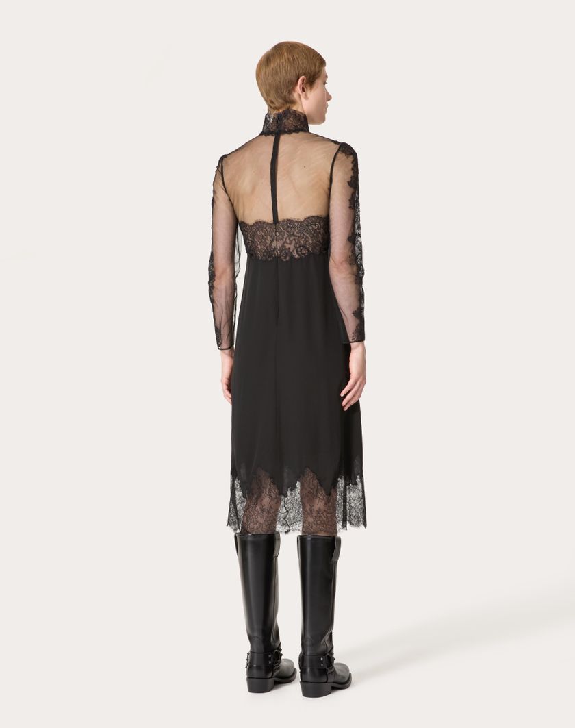 Valentino Handbags Abito Midi per Donna in Nero | Valentino IT Prezzo Ridotto