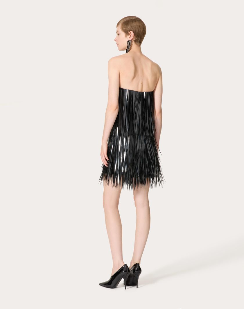 Valentino Handbags Abito Corto In Organza Ricamato per Donna in Nero | Valentino IT Sconto