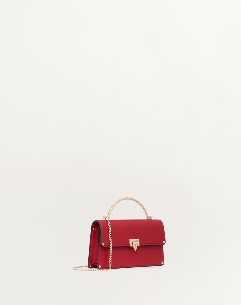Valentino Handbags Mini Borsa A Mano Rockstud In Vitello per Donna in Rosso V. | Valentino IT Vendita Economica