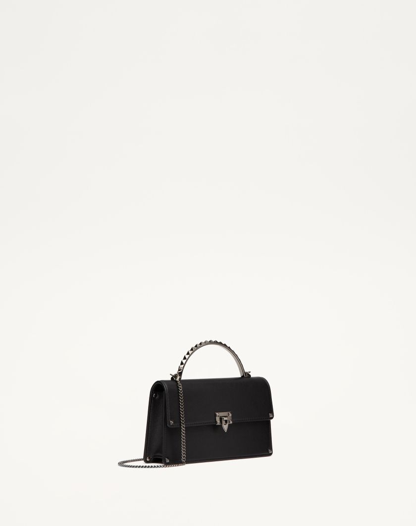 Valentino Handbags Mini Borsa A Mano Rockstud In Vitello per Donna in Nero | Valentino IT Saldi Di Fabbrica