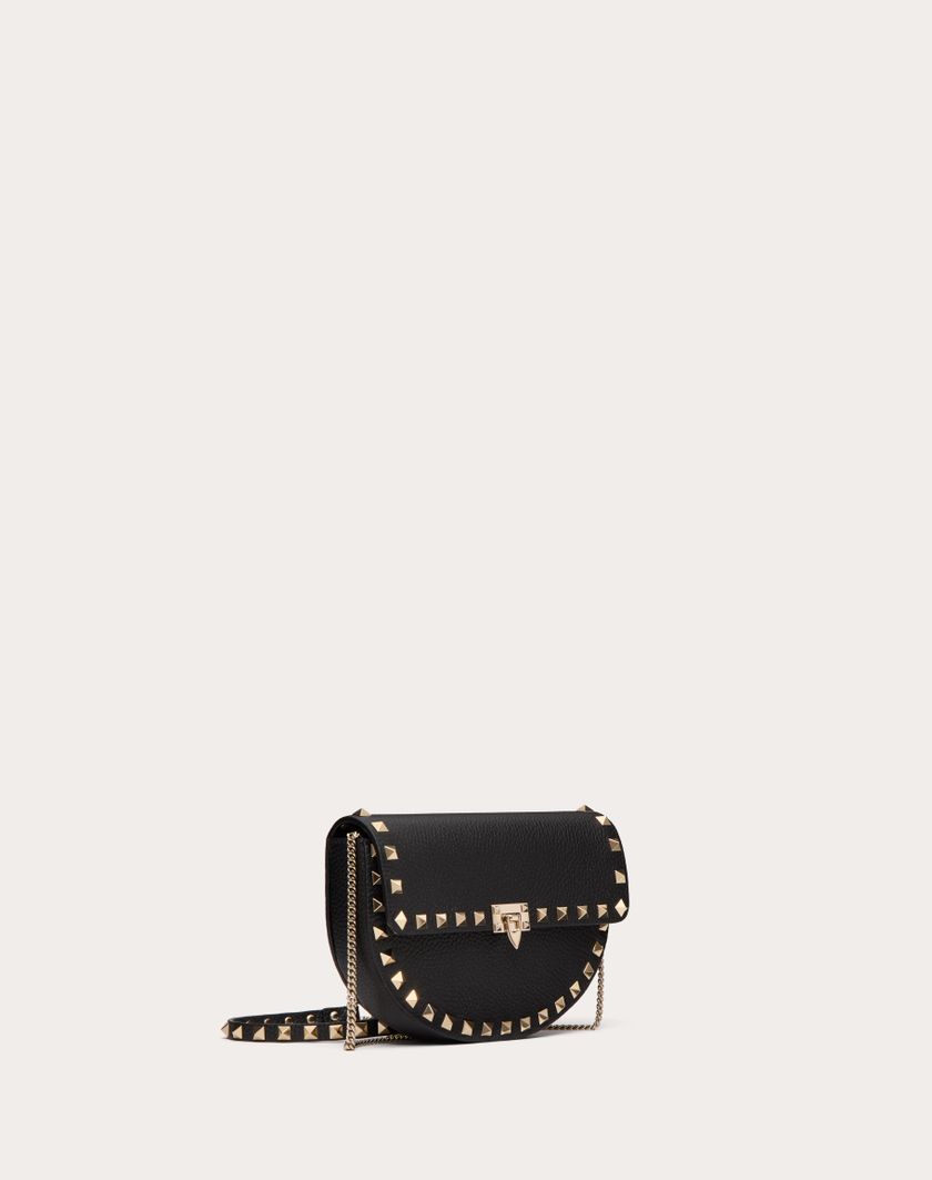 Valentino Handbags Mini Borsa A Tracolla Rockstud In Vitello Granato per Donna in Nero | Valentino IT I Più Venduti