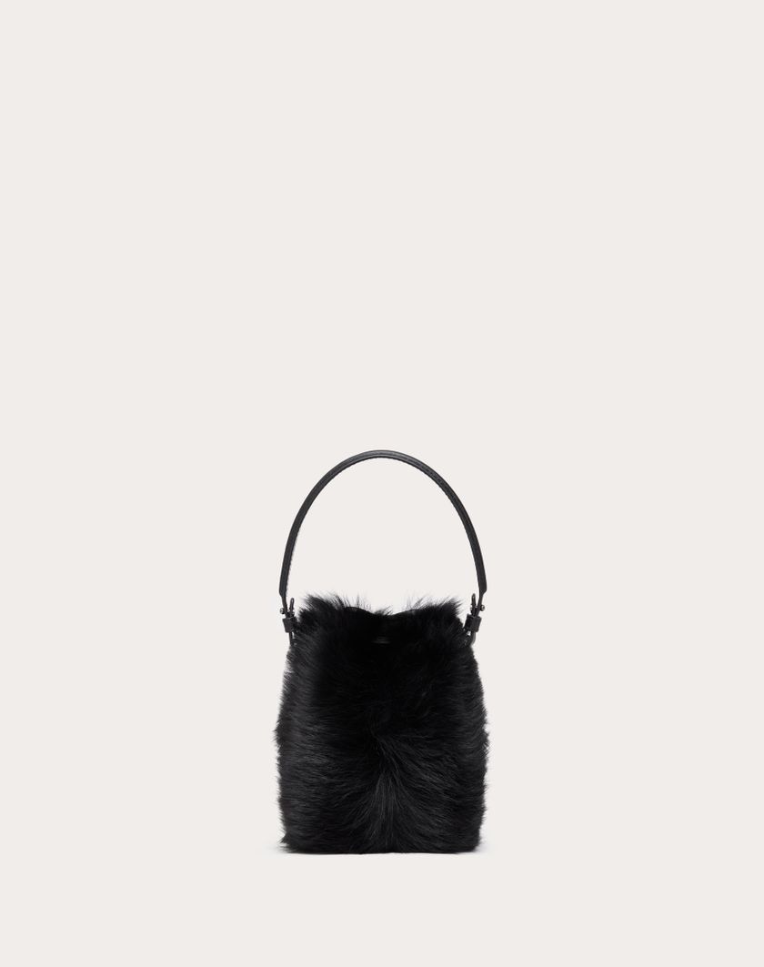 Valentino Handbags Mini Borsa A Secchiello Vlogo Signature In Montone per Donna in Nero | Valentino IT Soddisfazione Garantita