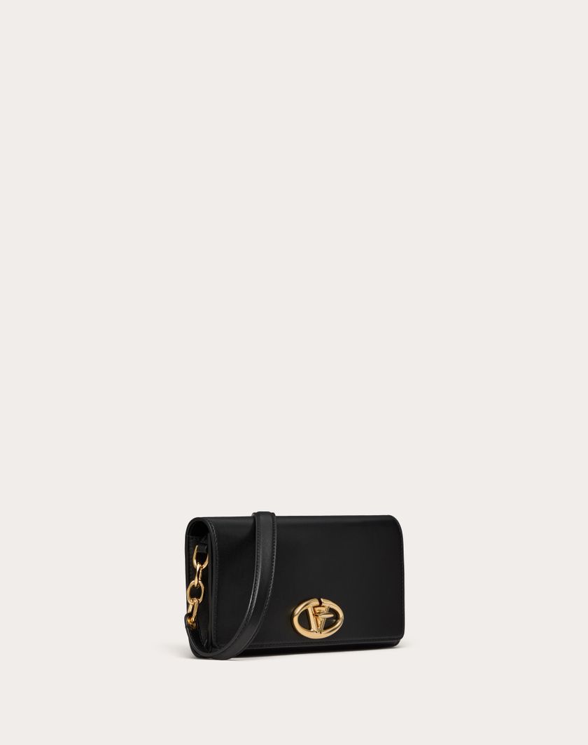 Valentino Handbags Portafoglio Con Tracolla Vlogo The Bold Edition In Nappa per Donna in Rose Quartz | Valentino IT Consegna Veloce