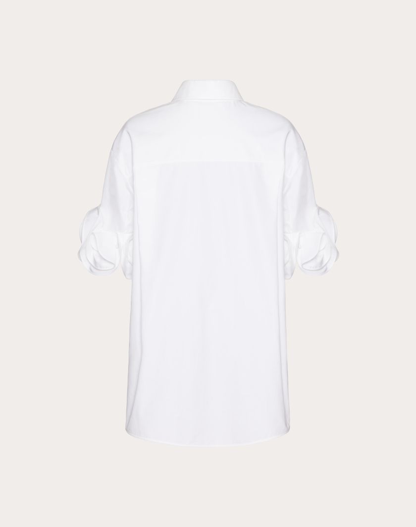 Valentino Handbags Camicia In Compact Popeline per Donna in Nero | Valentino IT Presa