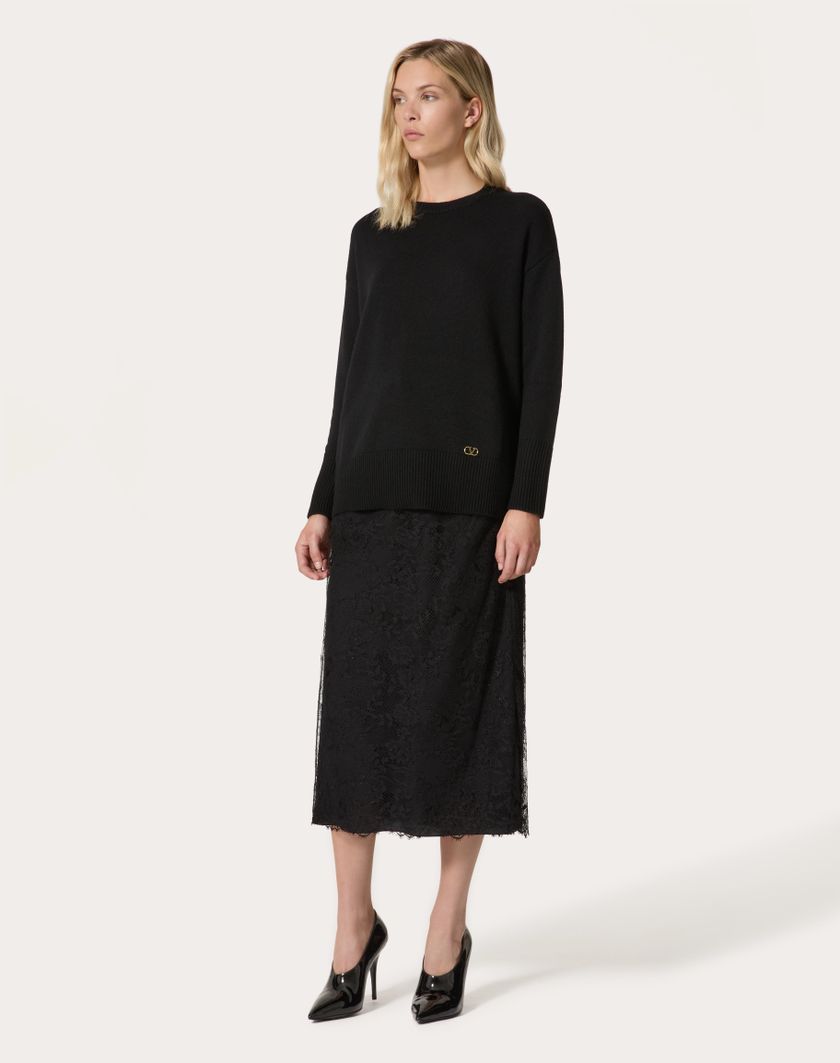 Valentino Handbags Gonna Midi per Donna in Nero | Valentino IT Outlet