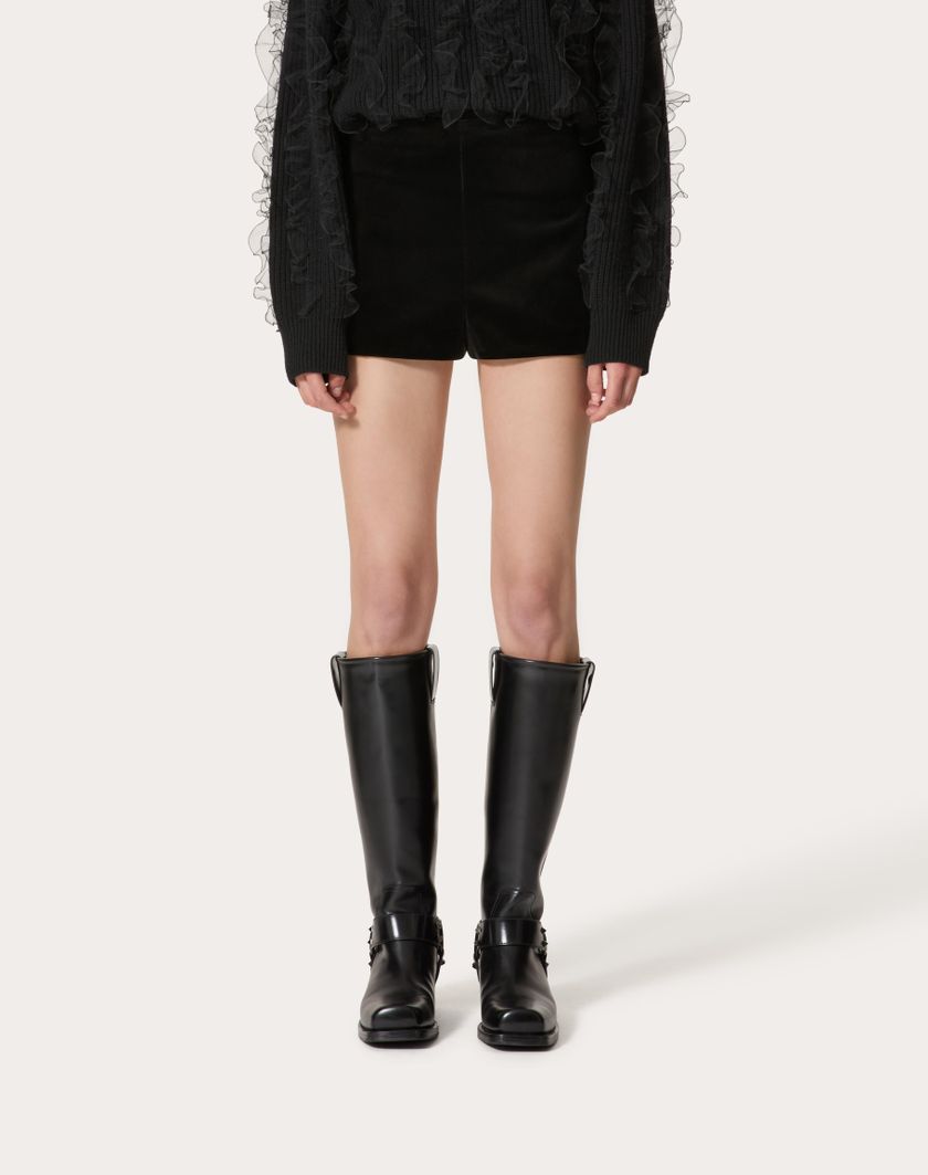 Valentino Handbags Short In Velluto per Donna in Nero | Valentino IT Saldi