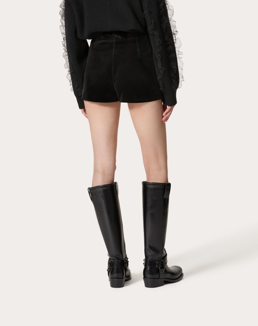 Valentino Handbags Short In Velluto per Donna in Nero | Valentino IT Saldi