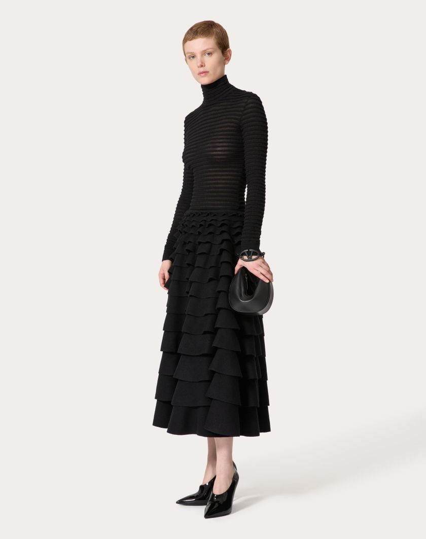 Valentino Handbags Maglia In Viscosa E Lana per Donna in Nero | Valentino IT Vendita Calda