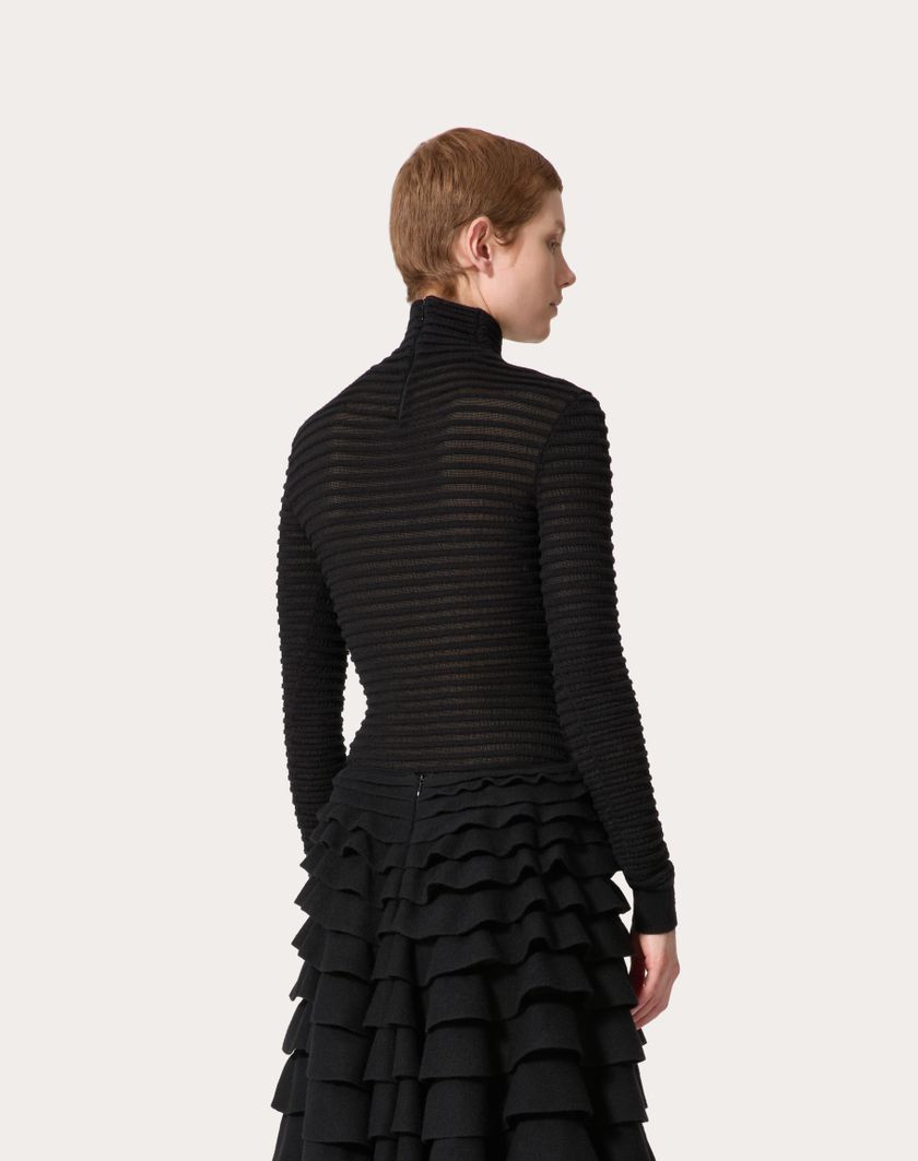 Valentino Handbags Maglia In Viscosa E Lana per Donna in Nero | Valentino IT Vendita Calda